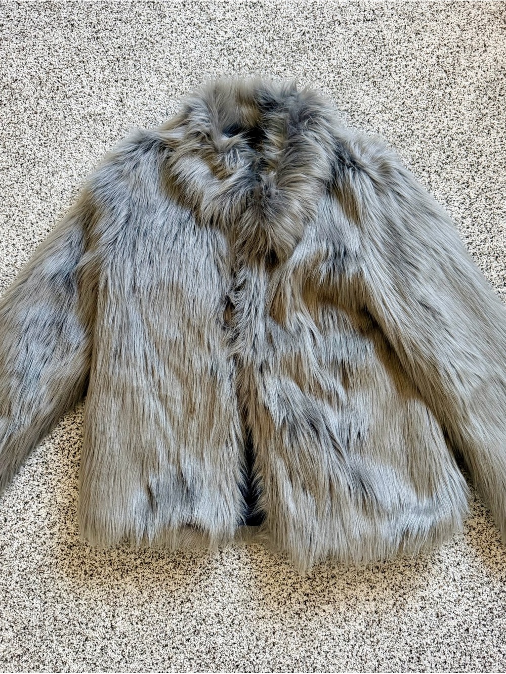 Faux Fur Gray Women's Jacket Coat (Never Worn)